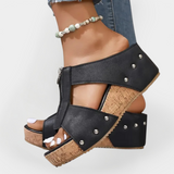 Sandales à Talons Confortables avec Fermeture