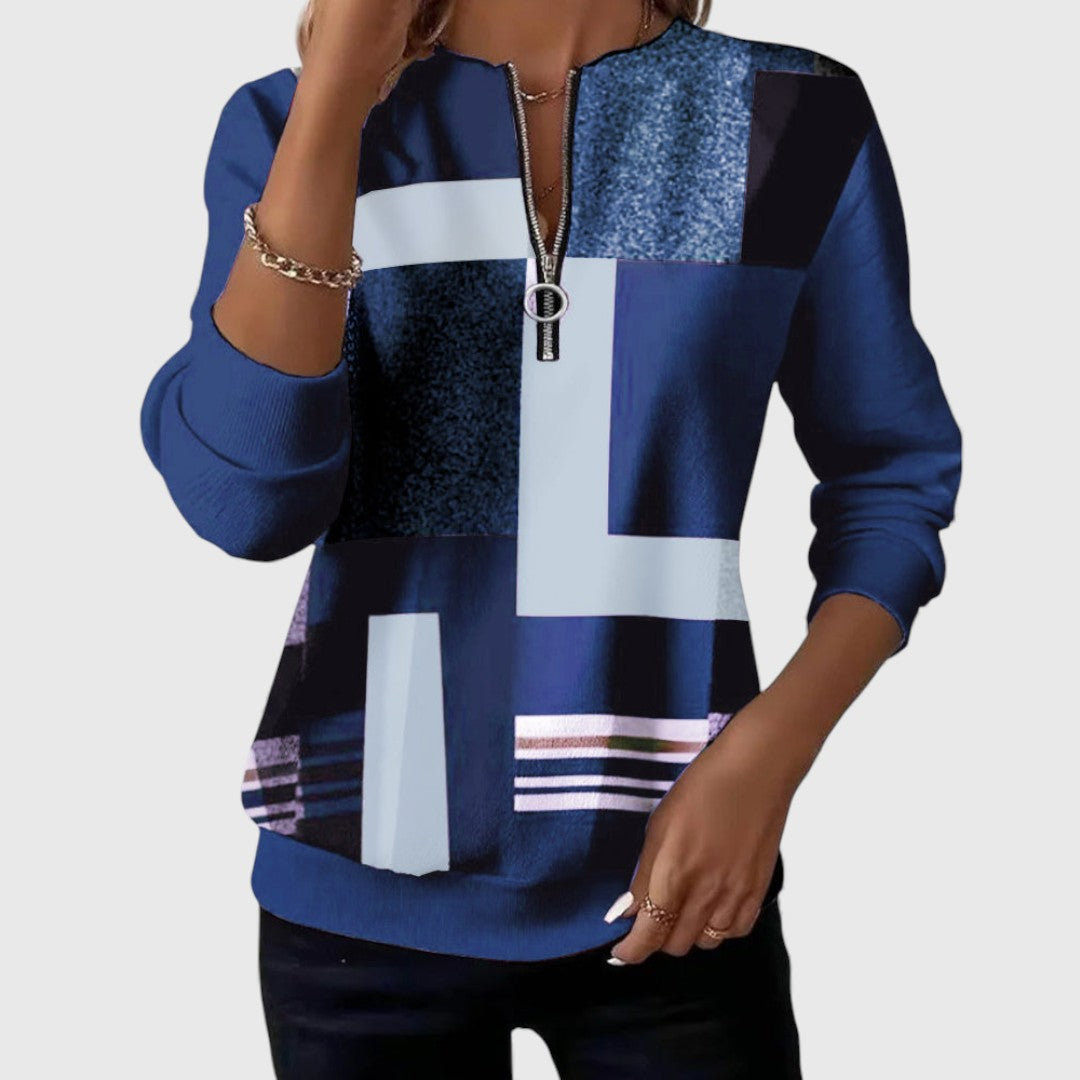 Lidia™ | Jersey Confortable avec Zip Demi