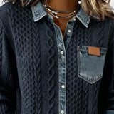 Adela™ | Chemise élégante avec des détails en denim