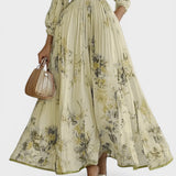 Ariadna™ | Robe Plissée Florale Élégante