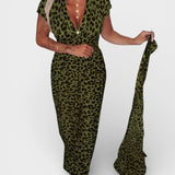 Elena™ | Robe Maxi à Imprimé Léopard