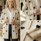 Nina™ | Cardigan Tricoté avec Cœurs
