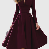 Celia™ | Robe Midi Sophistiquée à Col V