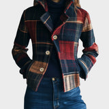 Sara™ | Veste en Laine à Carreaux Classique