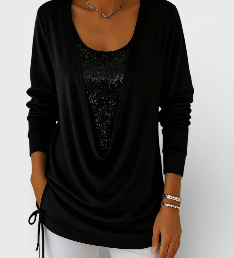 Lucía™ | Top Premium Bicolore en Sequins