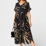 Emma™ | Robe Élégante Noir et Or