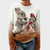Teresa™ | Pull de Noël Doux avec Lapin