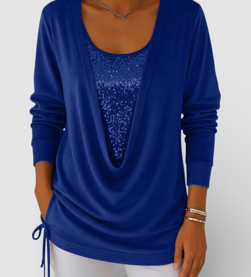 Lucía™ | Top Premium Bicolore en Sequins