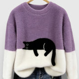 Luna™ | Sweat à capuche avec motif de chat