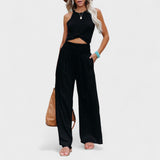 Susana™ | Pantalons larges en coton et lin