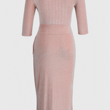 Robe Maxi Off-Shoulder Alexa avec Fente Subtile