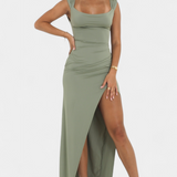 Robe Viveka avec Nœud au Dos et Confort Élastique