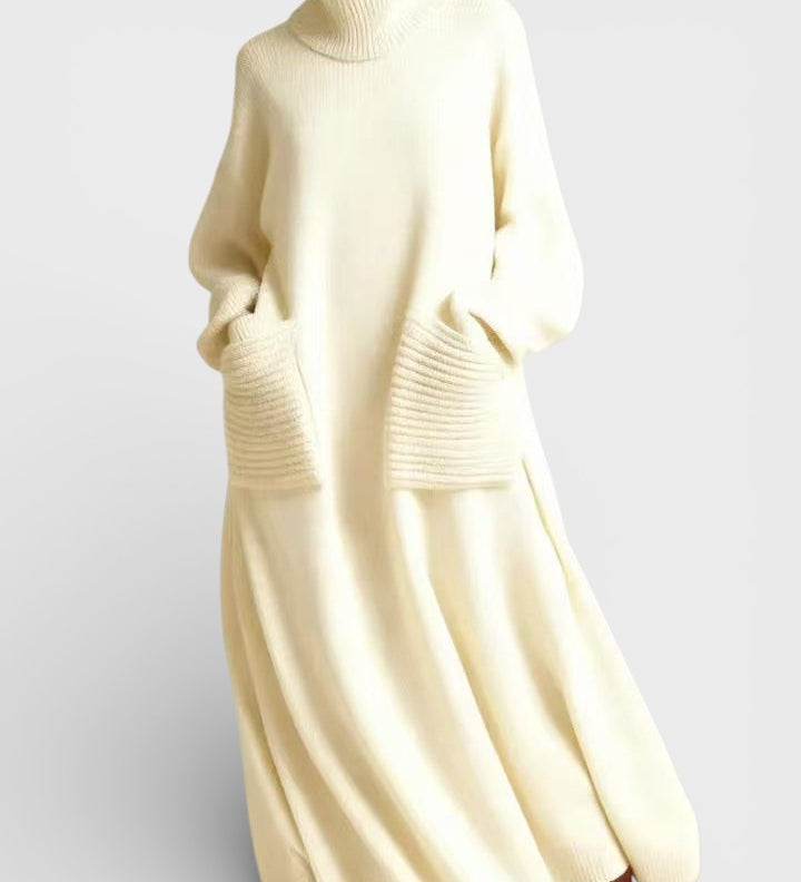 Elena™ | Robe Tricotée à Col Montant