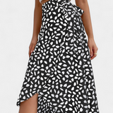 Jupe portefeuille boho Camila avec imprimé asymétrique