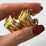 Boucles d'oreilles en forme de C