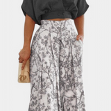 Ensemble Olivia Boho V-Cou et Pantalon Large