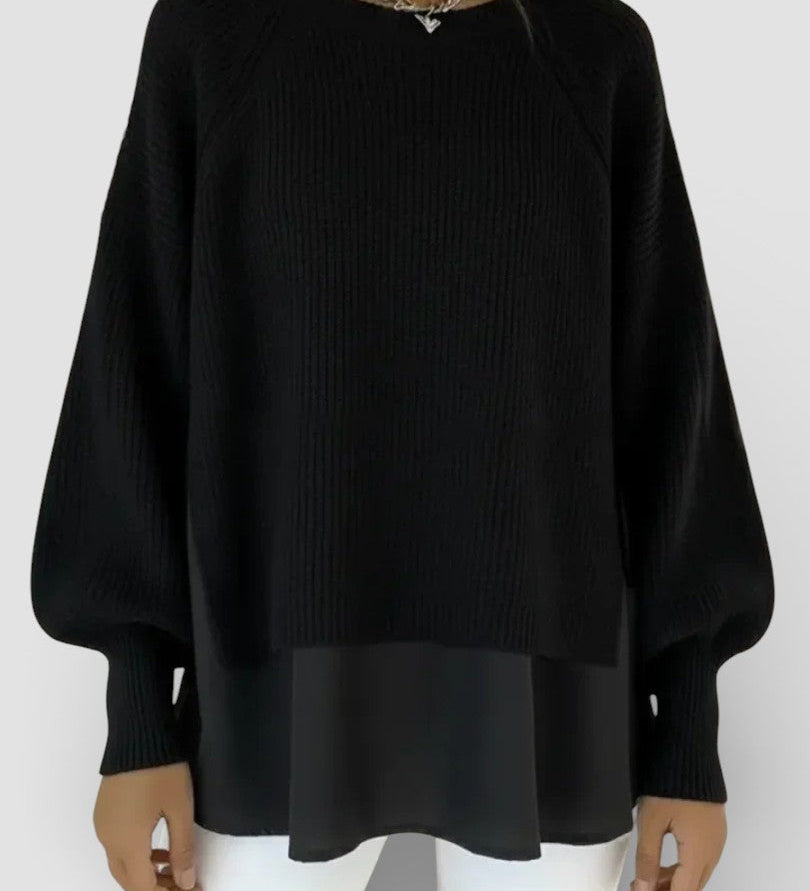 Adela™ | Pull en Tricot à Effet Superposé