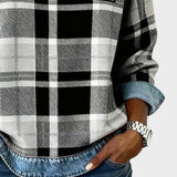 Marta™ | Sweatshirt avec Patches à Carreaux