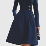 Leonor™ | Robe Manteau Bleu Marine