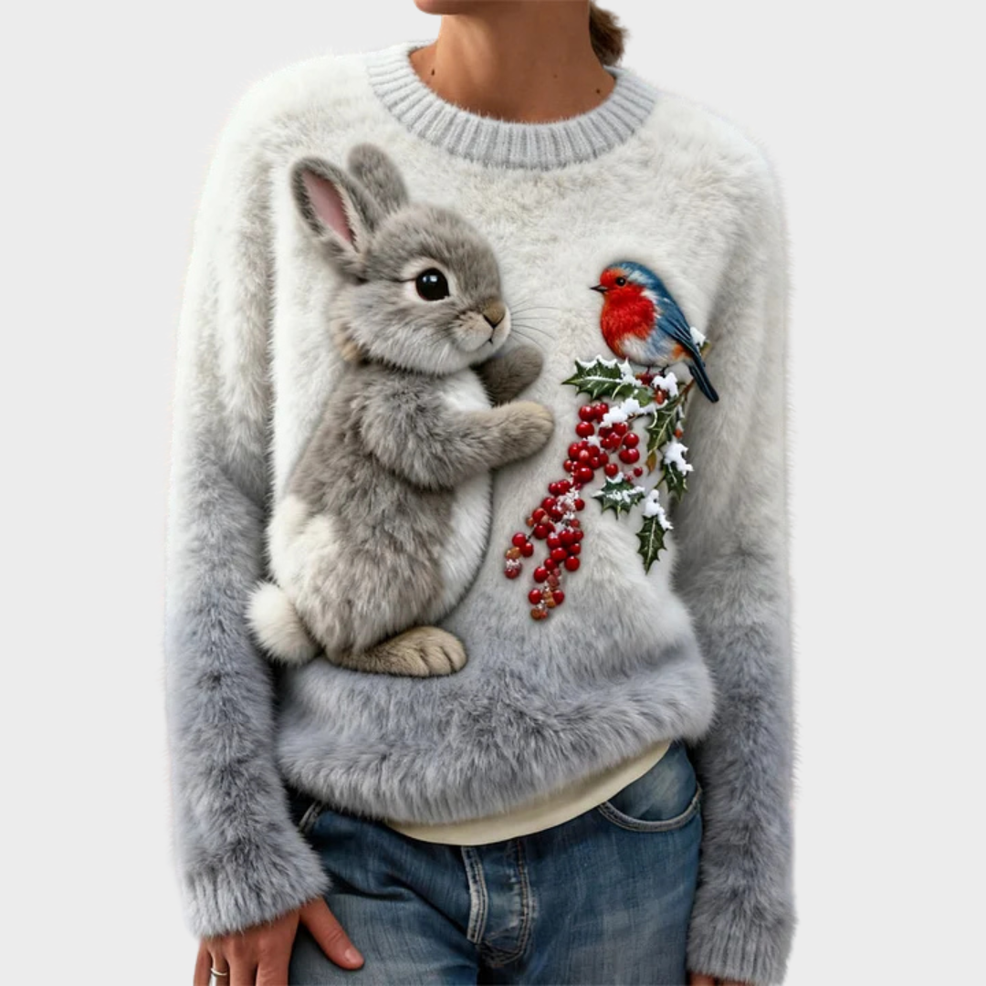 Teresa™ | Pull de Noël Doux avec Lapin