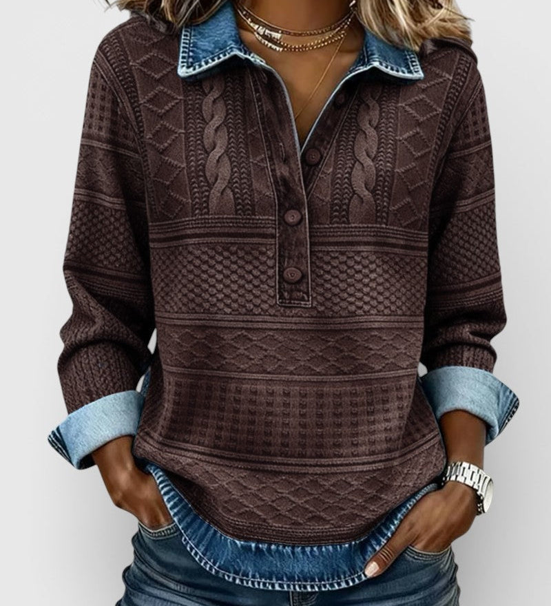 Rosenda™ | Sweat à demi-boutonnage élégant