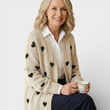 Nina™ | Cardigan Tricoté avec Cœurs