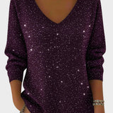 Inés™ | Pull Festif avec Col en V