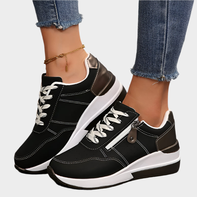 Chaussures orthopédiques avec fermeture éclair et semelle épaisse