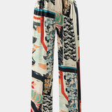 Pantalons droits taille haute Maple avec imprimé floral