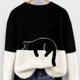 Luna™ | Sweat à capuche avec motif de chat
