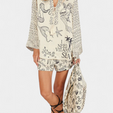 Ensemble Chemise Imprimée Amalia avec Shorts Élastiqués