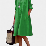 Robe en coton Larissa avec col à revers