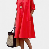 Robe en coton Larissa avec col à revers