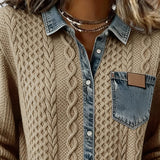 Adela™ | Chemise élégante avec des détails en denim
