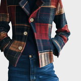 Sara™ | Veste en Laine à Carreaux Classique