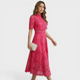 Camila™ | Robe Midi en Dentelle Élégante