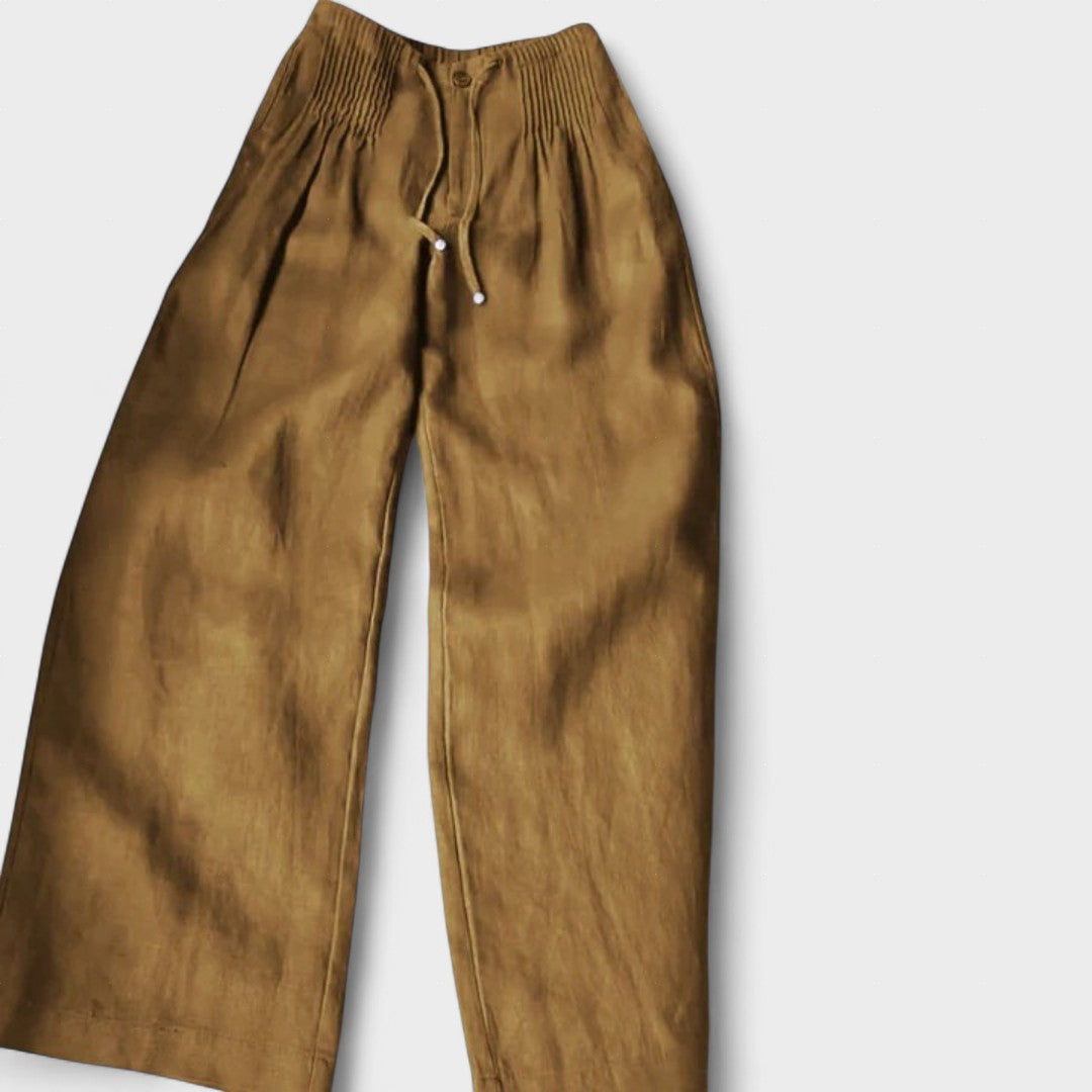 Ángeles™ | Pantalons larges en coton et lin