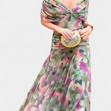 Magda™ | Robe Florale Longue avec Décolleté en V