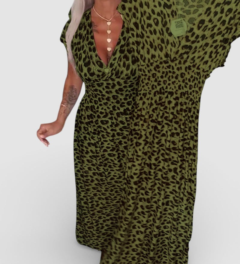 Elena™ | Robe Maxi à Imprimé Léopard