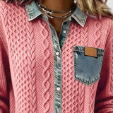 Adela™ | Chemise élégante avec des détails en denim