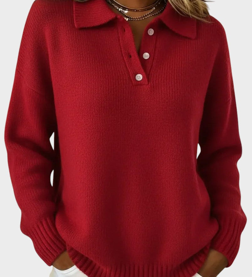Marta™ | Pull Polo en Tricot Doux
