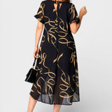 Emma™ | Robe Élégante Noir et Or