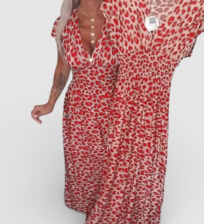 Elena™ | Robe Maxi à Imprimé Léopard