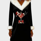 Eulalia™ | Robe de Noël avec Col en Fourrure