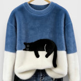 Luna™ | Sweat à capuche avec motif de chat
