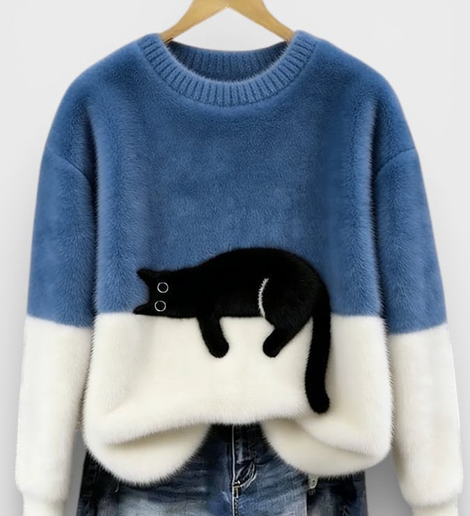 Luna™ | Sweat à capuche avec motif de chat
