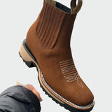 Ana | Bottes de cowboy en cuir marron élégantes et durables
