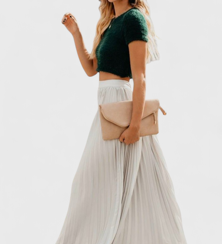 Jupe plissée Mila taille haute