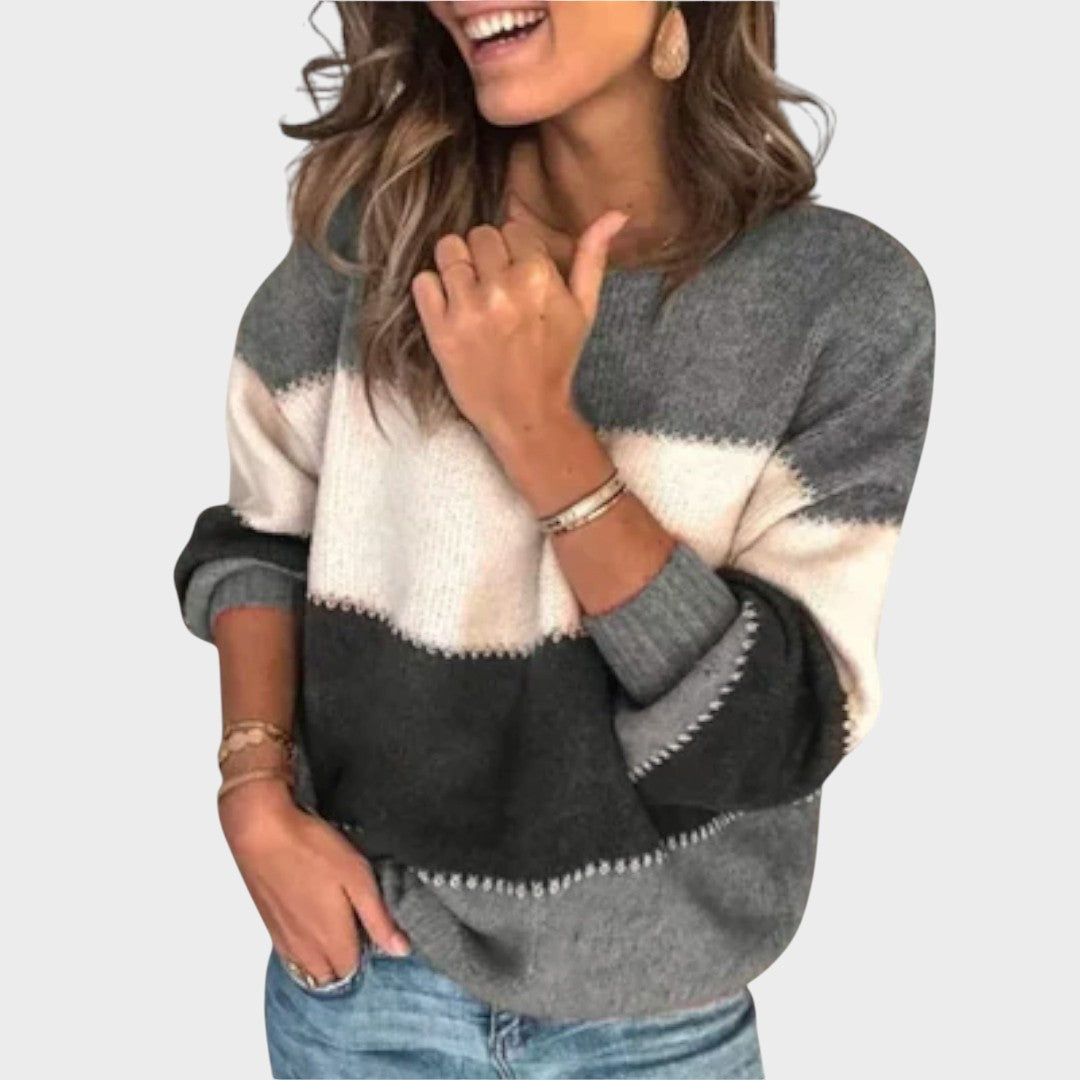 Marília™ | Pull en Tricot Rayé