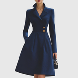 Leonor™ | Robe Manteau Bleu Marine